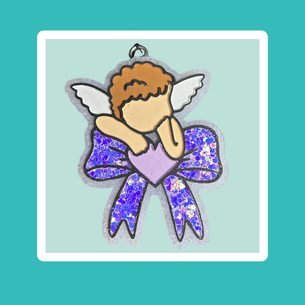 Angel Baby With Heart and Bow Freshie