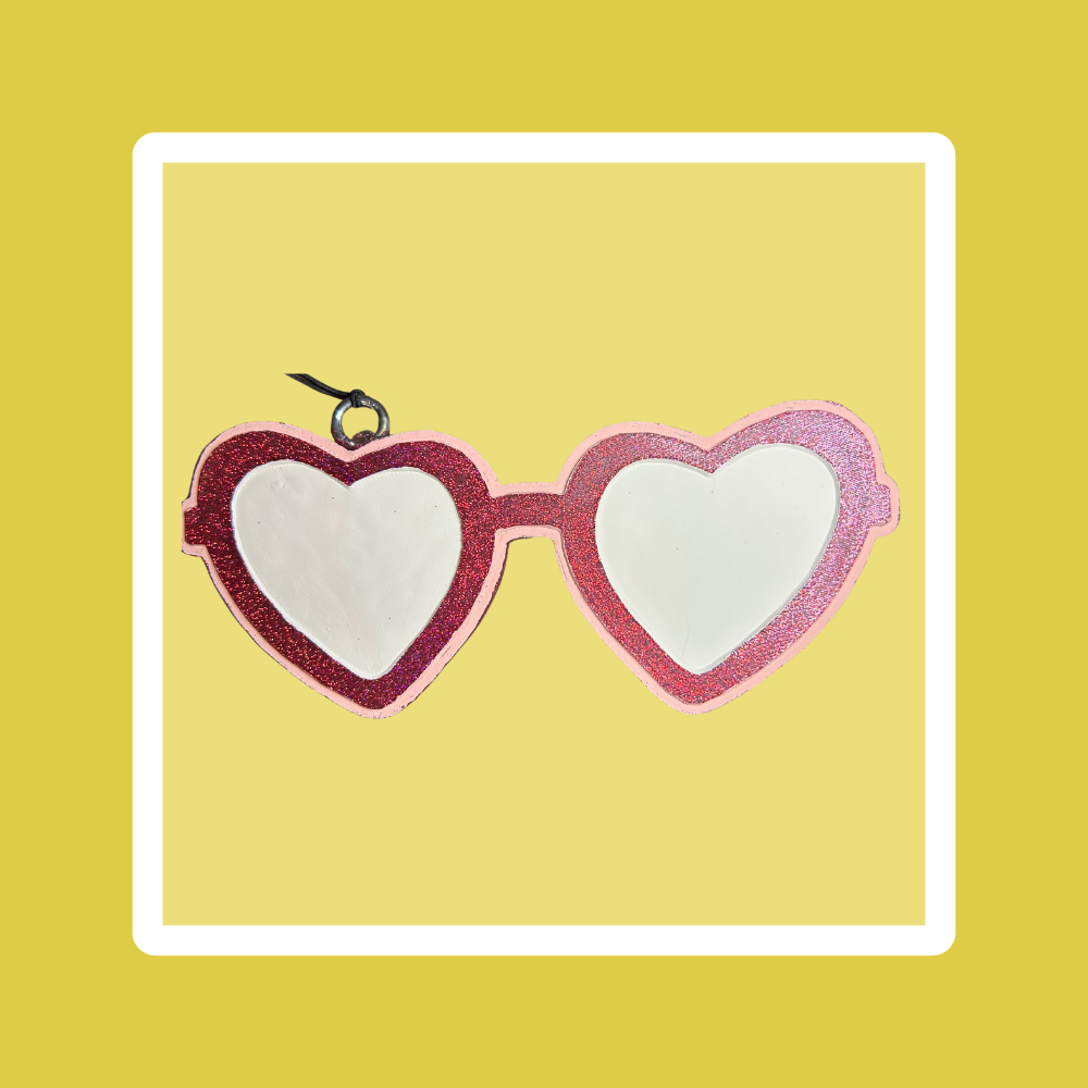 Heart Shaped Glasses Freshie