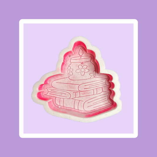 Custom Candle With Books Freshie