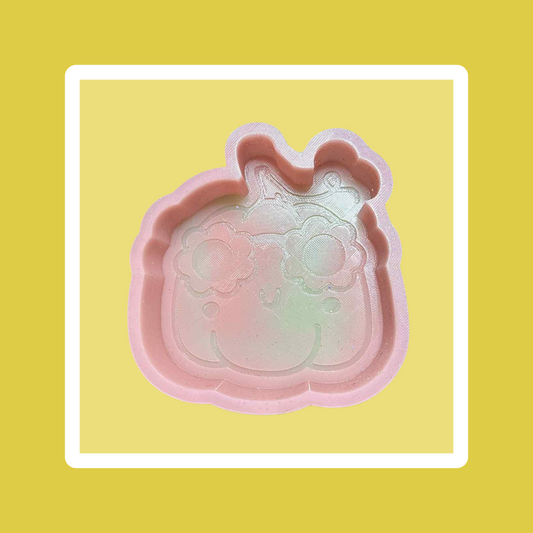Custom Pumpkin With Flower Glasses Freshie