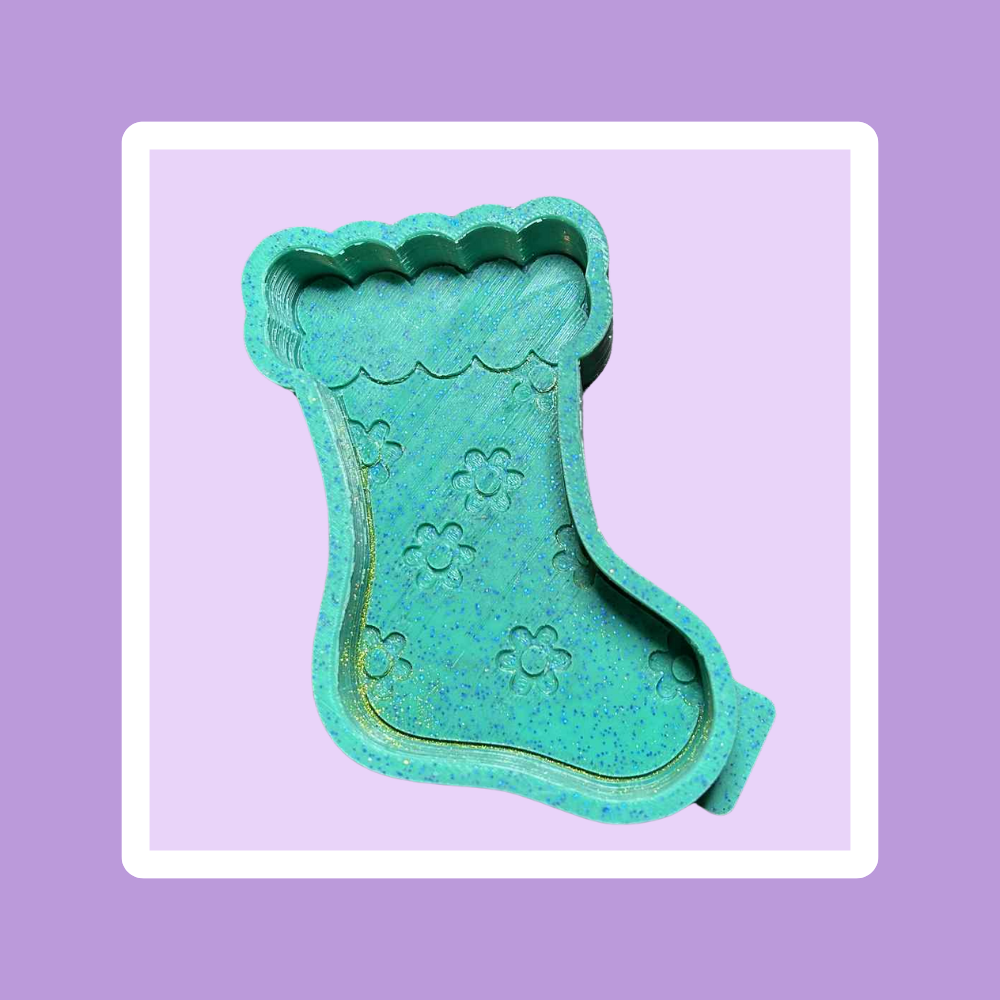 Custom Stocking with Flowers Freshie