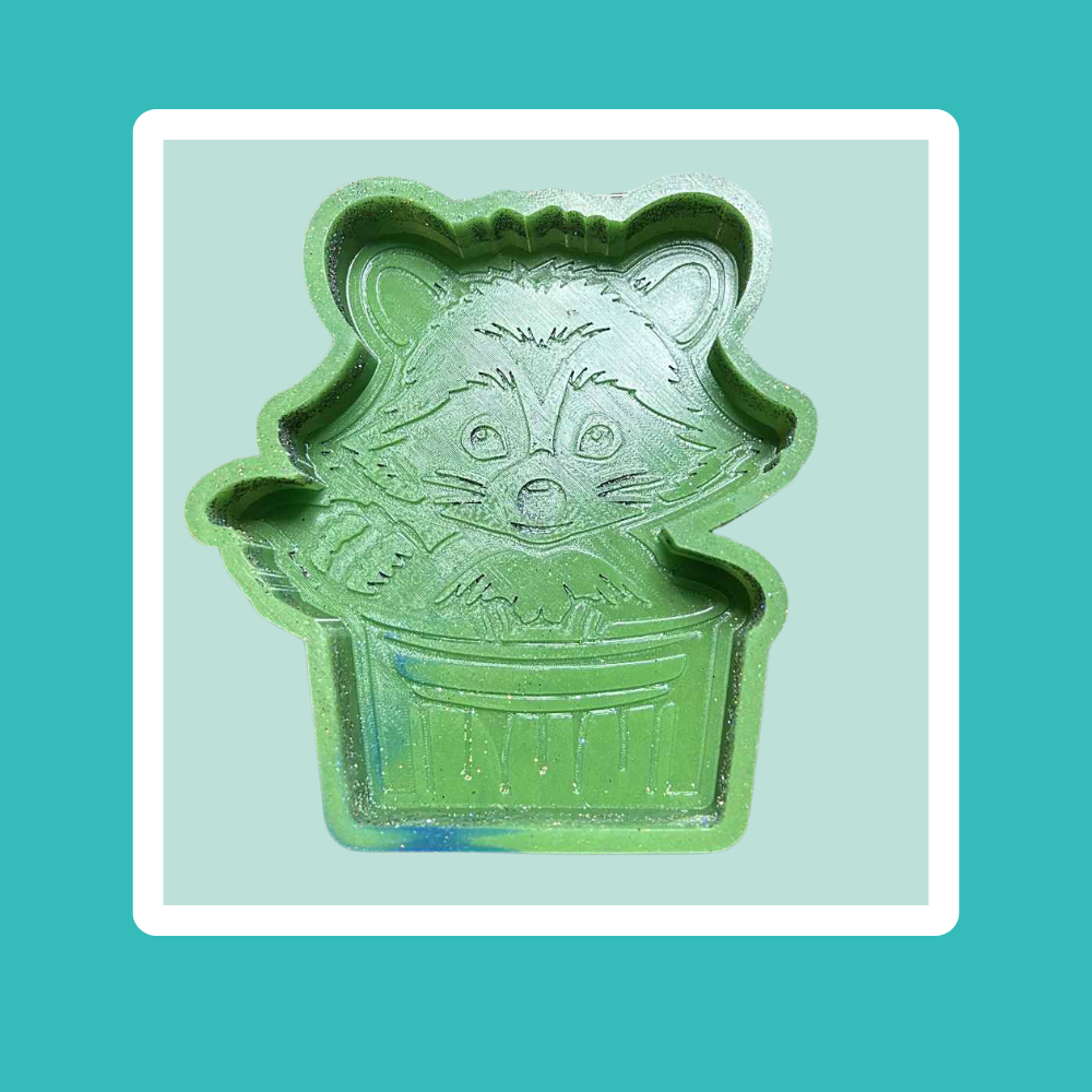 Custom Raccoon in Trash Freshie