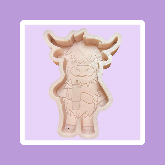 Custom Cow With Tumbler Freshie