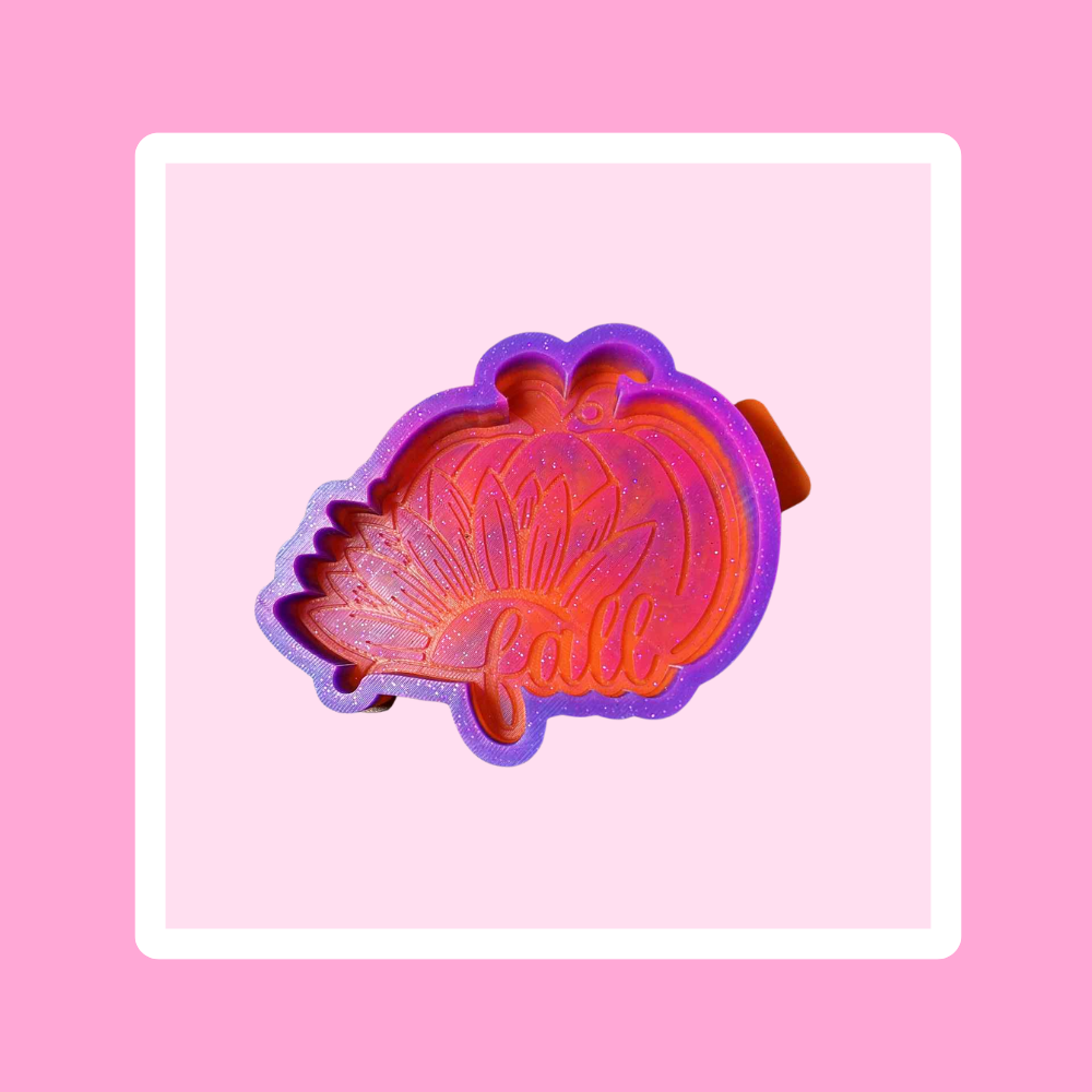 Custom Pumpkin with Flower Freshie