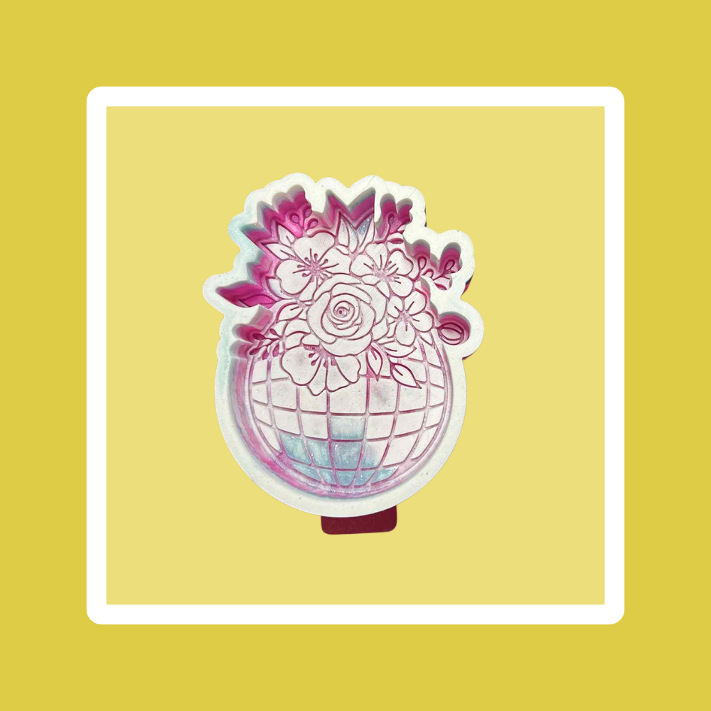 Custom Flower with Disco Freshie