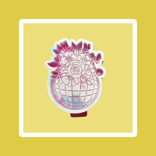 Custom Flower with Disco Freshie