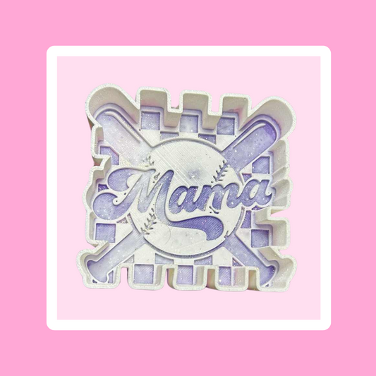 Custom Checkered Mama with Bats Freshie