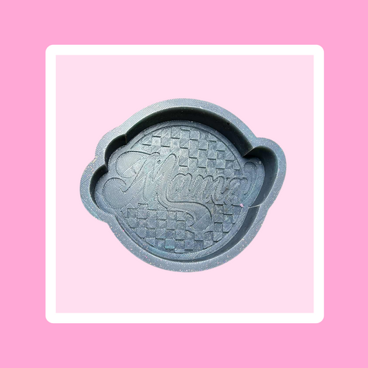 Custom Checkered Circle Mama