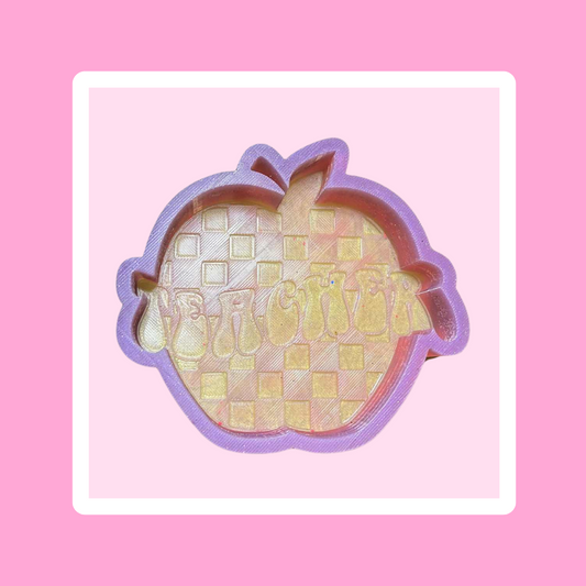 Custom Checkered Teacher Apple Freshie